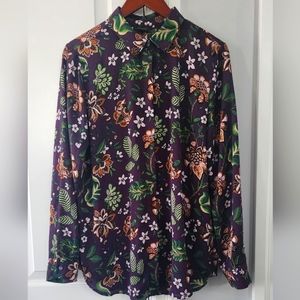 Ann Taylor floral blouse, size L